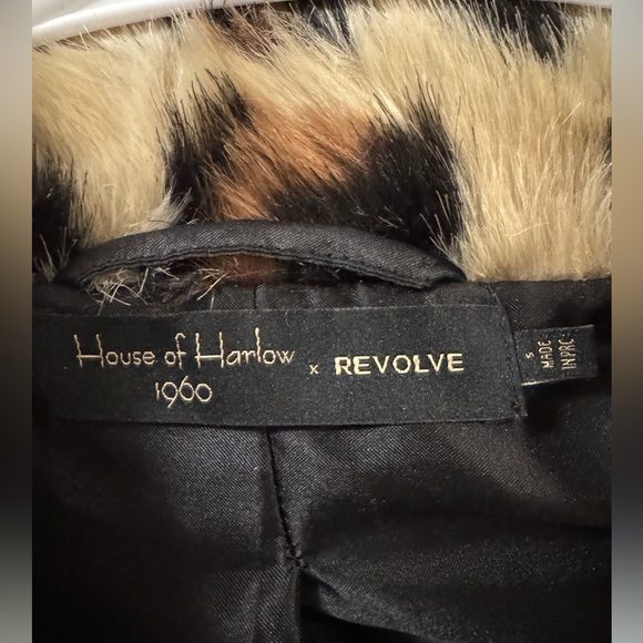 House of Harlow X revolve ABRIGO GENN leopard coat size small - Picture 6 of 8